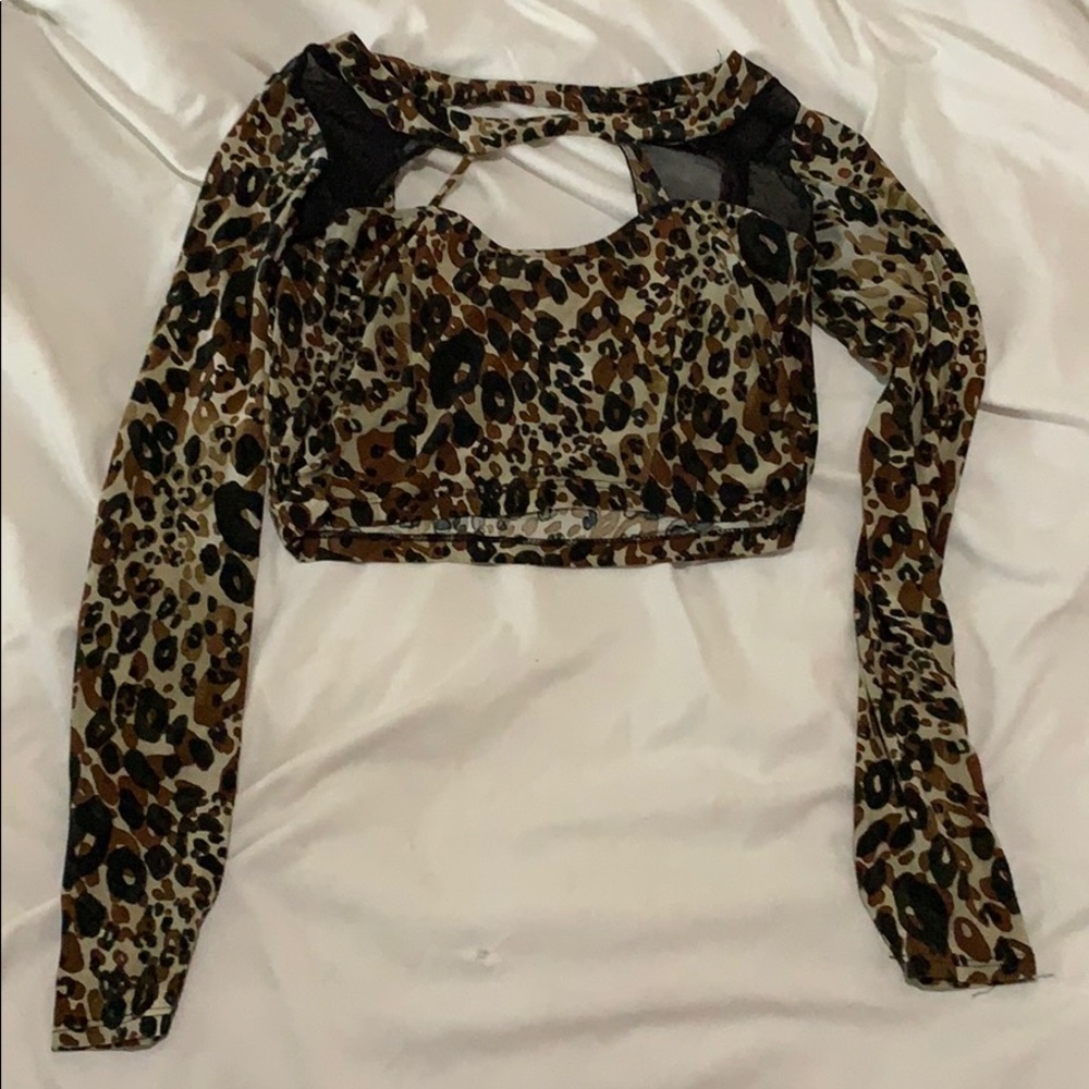 Cheetah print crop top